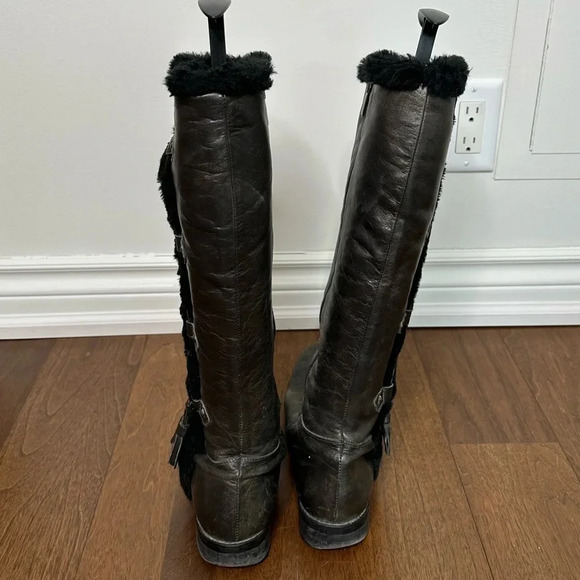 Aqua Italia Knee-High Waterproof Fur Lined Boots Sz. 11 - Picture 4 of 9
